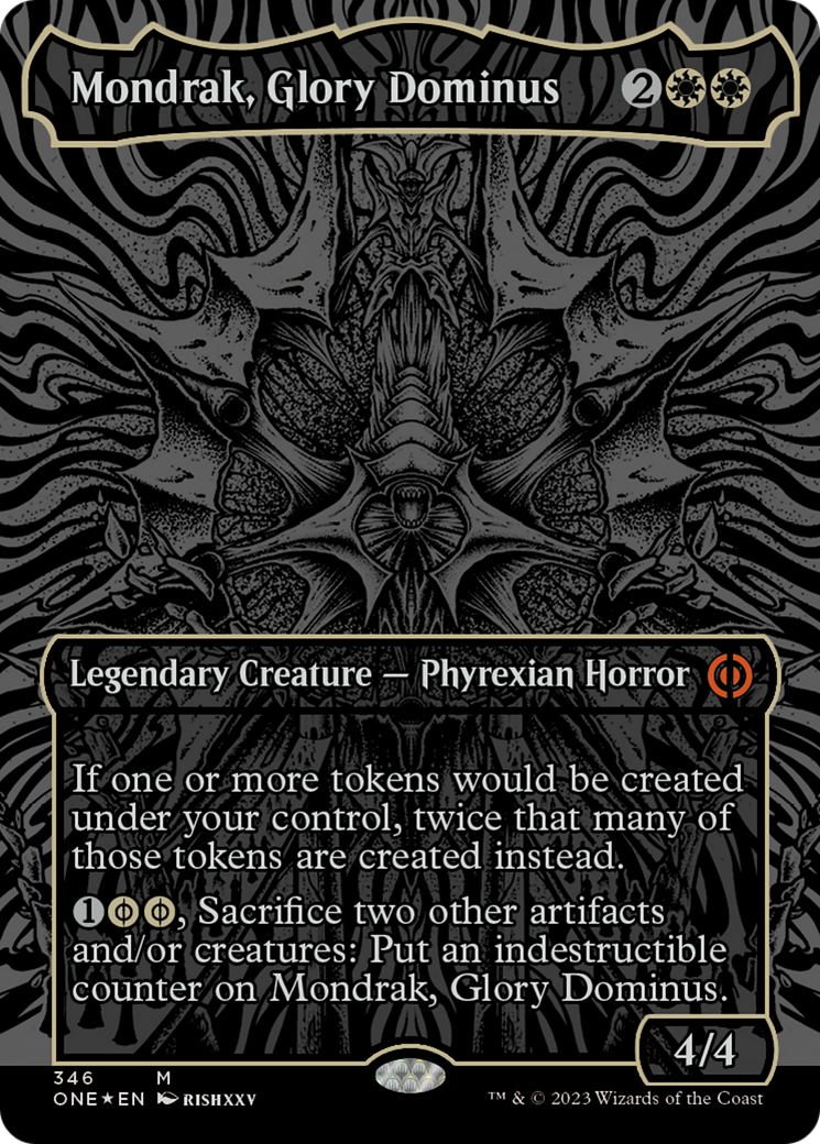 Mondrak, Glory Dominus (Oil Slick Raised Foil) [Phyrexia: All Will Be One] | Webway Games