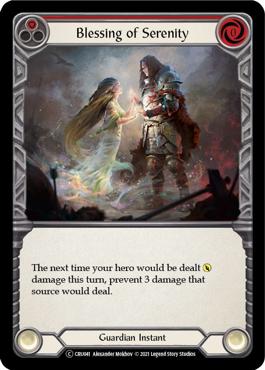 Blessing of Serenity (Red) [CRU041] Unlimited Normal | Webway Games