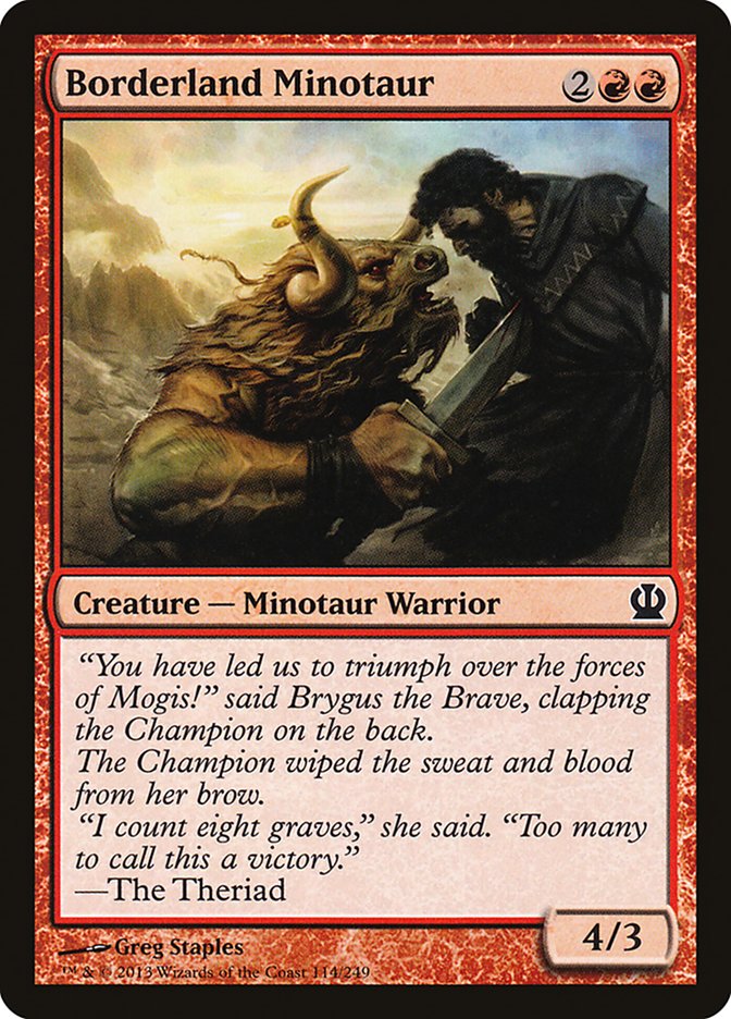 Borderland Minotaur [Theros] | Webway Games