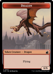Spirit (0018) // Dragon Double-Sided Token [Ravnica Remastered Tokens] | Webway Games