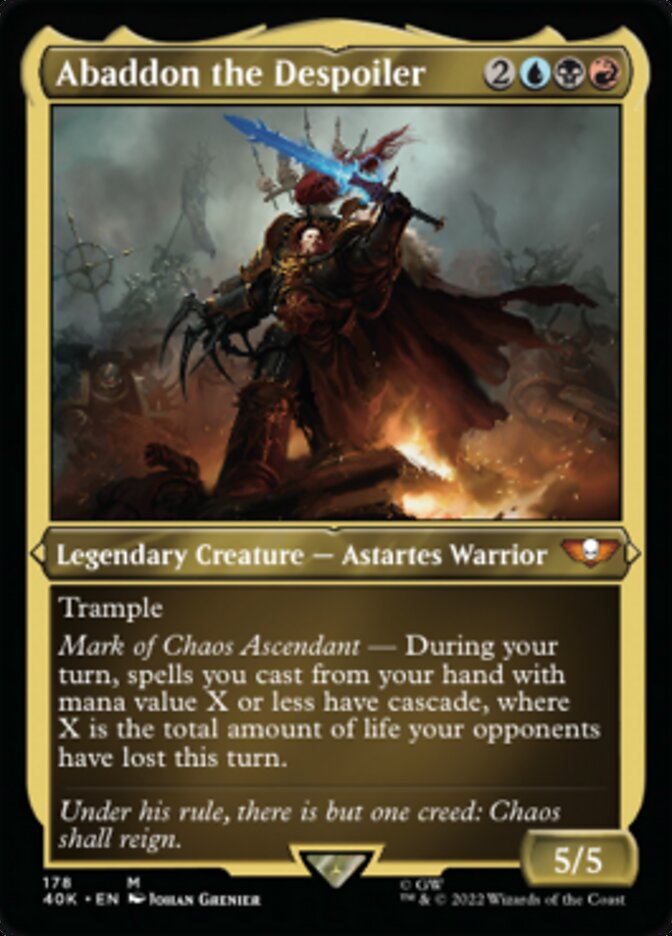 Abaddon the Despoiler (Display Commander) (Surge Foil) [Universes Beyond: Warhammer 40,000] | Webway Games