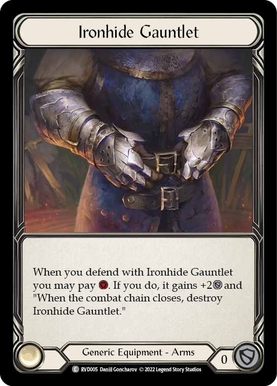 Ironhide Gauntlet [RVD005] (Classic Battles: Rhinar vs Dorinthea)  Rainbow Foil | Webway Games