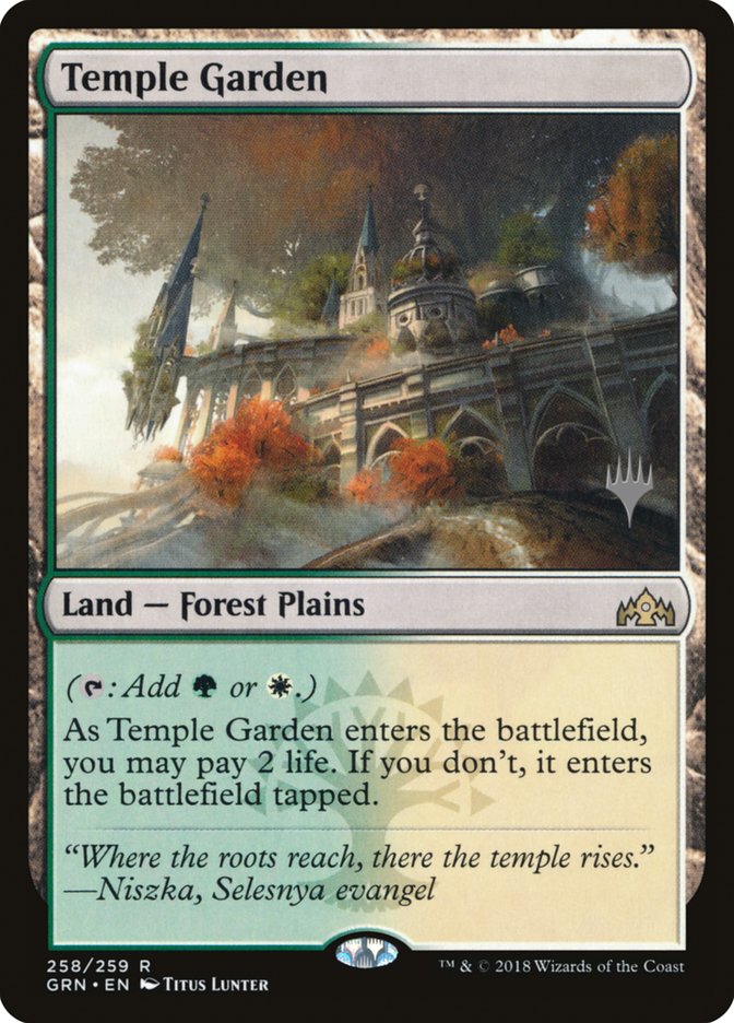 Temple Garden (Promo Pack) [Guilds of Ravnica Promos] | Webway Games