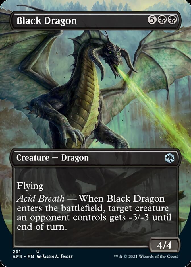 Black Dragon (Borderless Alternate Art) [Dungeons & Dragons: Adventures in the Forgotten Realms] | Webway Games