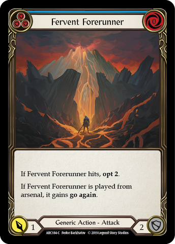 Fervent Forerunner (Blue) [ARC184-C] 1st Edition Rainbow Foil