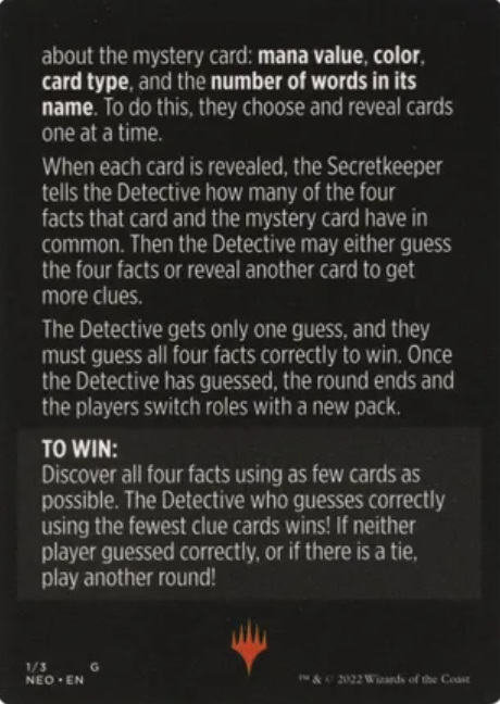 Booster Sleuth (Magic Minigame) [Kamigawa: Neon Dynasty Minigame] | Webway Games