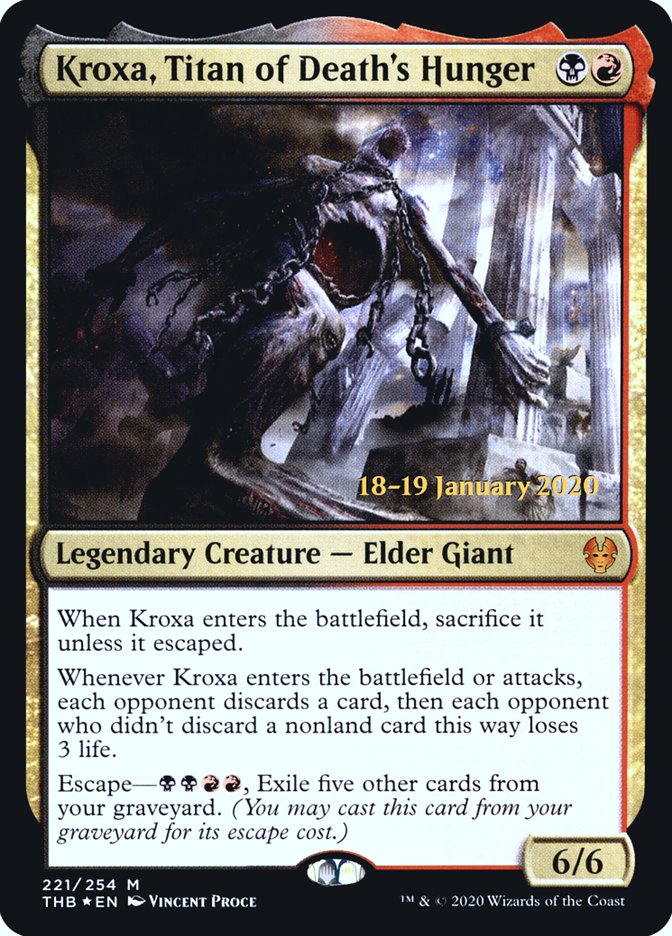 Kroxa, Titan of Death's Hunger [Theros Beyond Death Prerelease Promos] | Webway Games