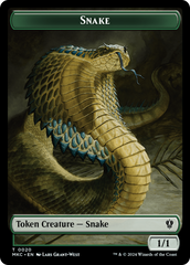 Snake // Morph Double-Sided Token [Murders at Karlov Manor Commander Tokens] | Webway Games