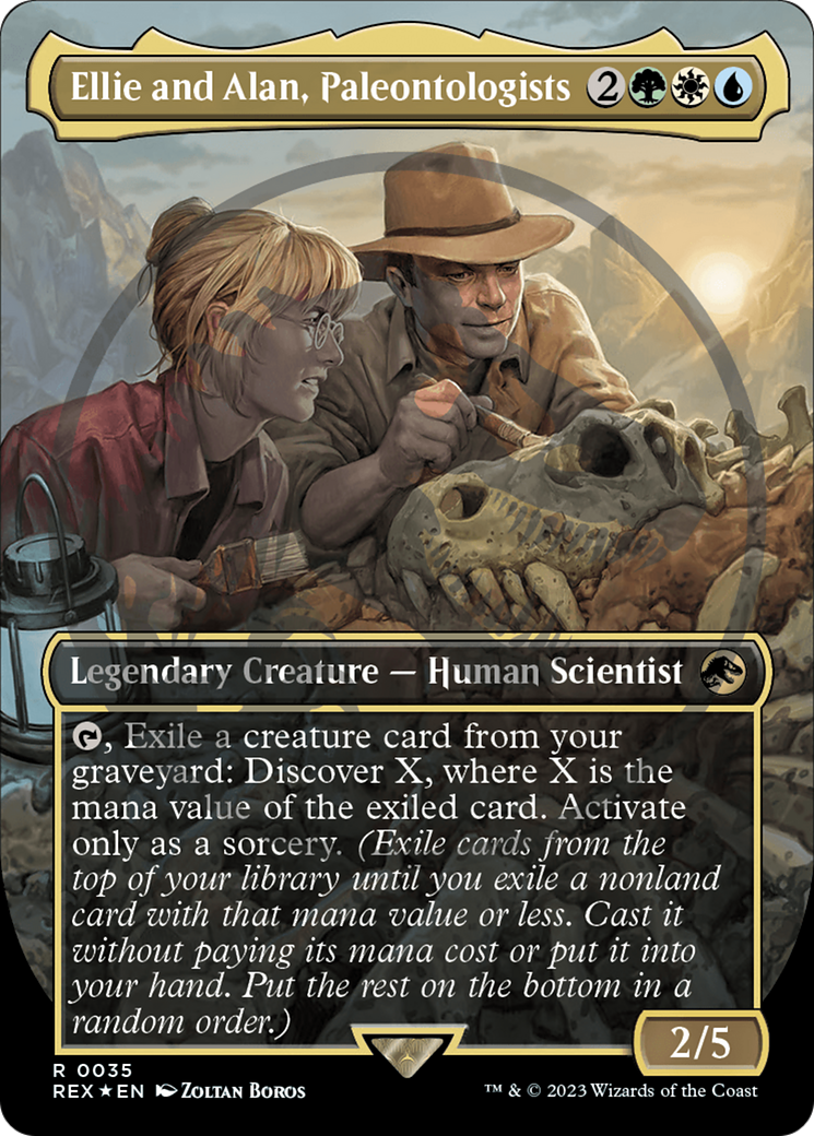 Ellie and Alan, Paleontologists Emblem (Borderless) [Jurassic World Collection Tokens] | Webway Games