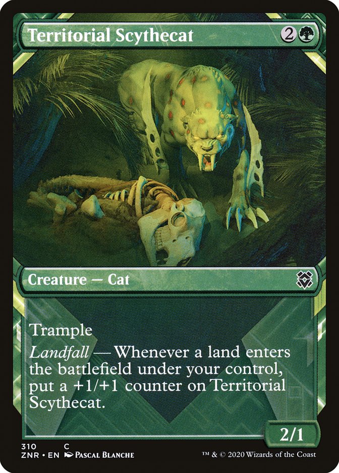 Territorial Scythecat (Showcase) [Zendikar Rising] | Webway Games