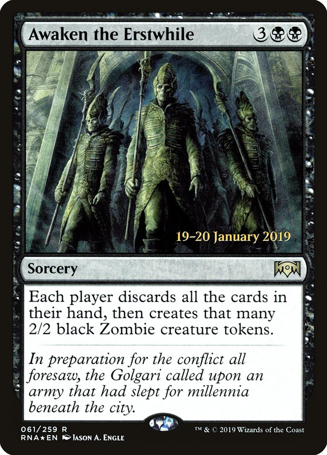 Awaken the Erstwhile [Ravnica Allegiance Prerelease Promos] | Webway Games