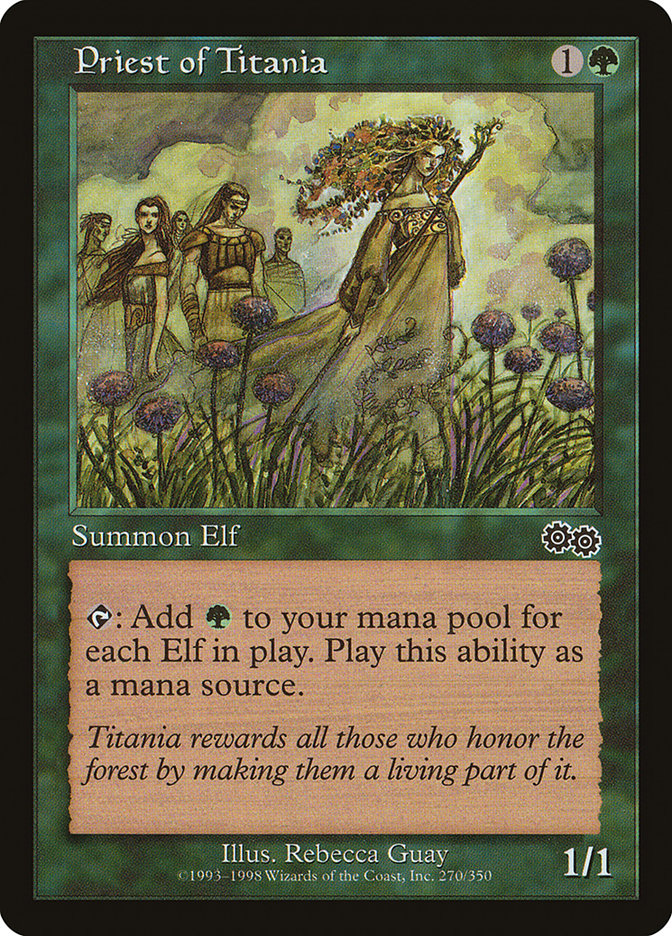 Priest of Titania [Urza's Saga] | Webway Games