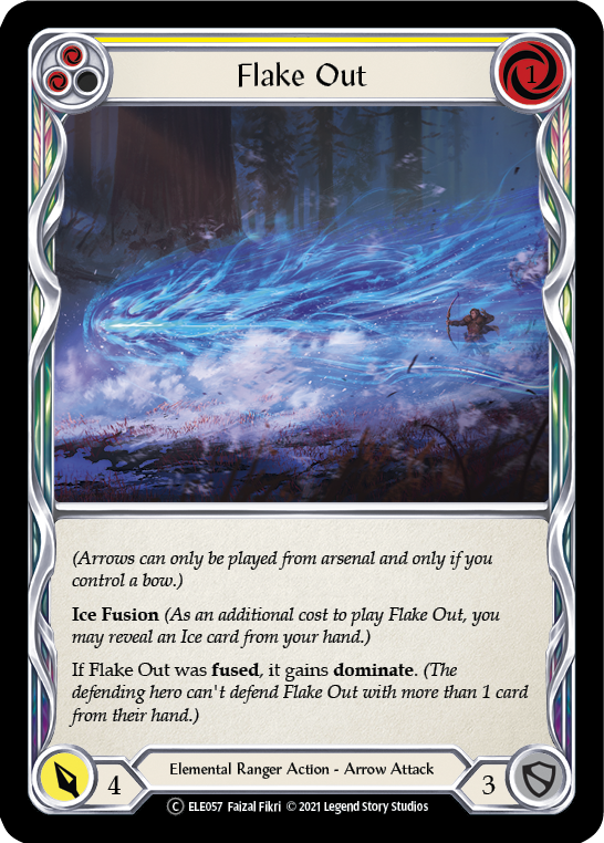 Flake Out (Yellow) [U-ELE057] Unlimited Rainbow Foil | Webway Games