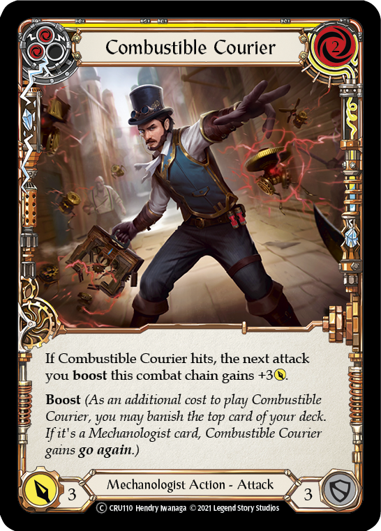 Combustible Courier (Yellow) [CRU110] Unlimited Normal | Webway Games