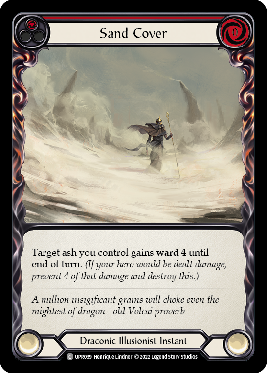 Sand Cover (Red) [UPR039] (Uprising)  Rainbow Foil | Webway Games