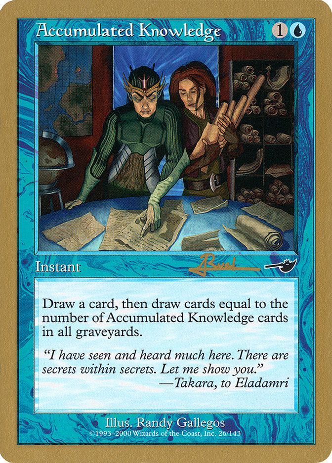 Accumulated Knowledge (Antoine Ruel) [World Championship Decks 2001] | Webway Games