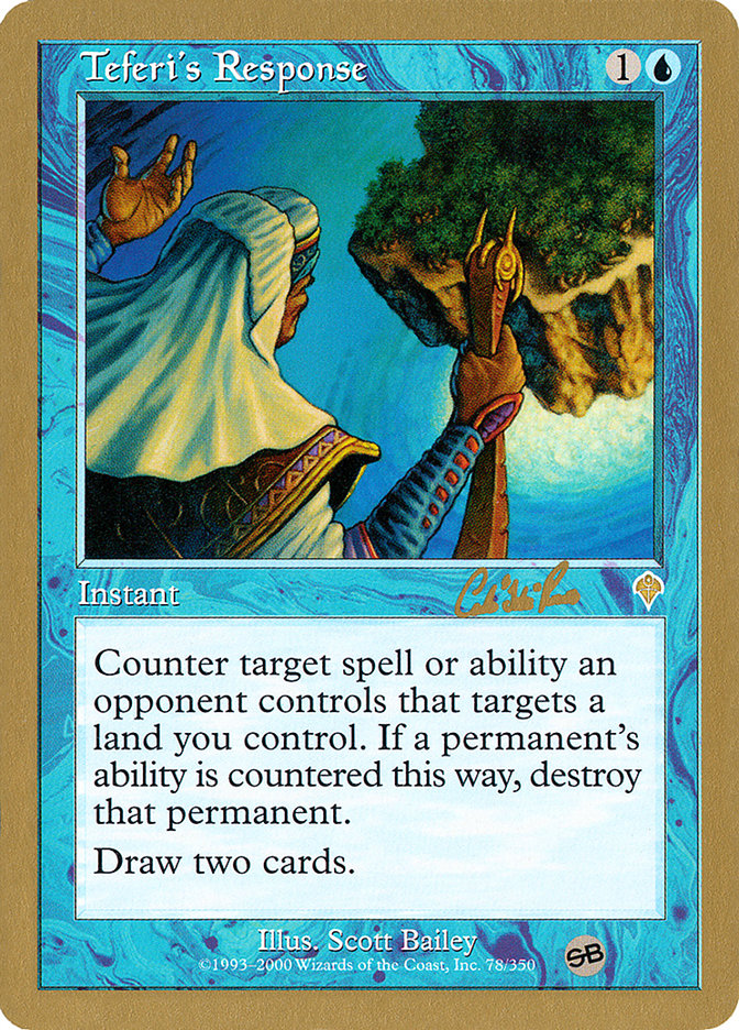 Teferi's Response (Carlos Romao) (SB) [World Championship Decks 2002] | Webway Games