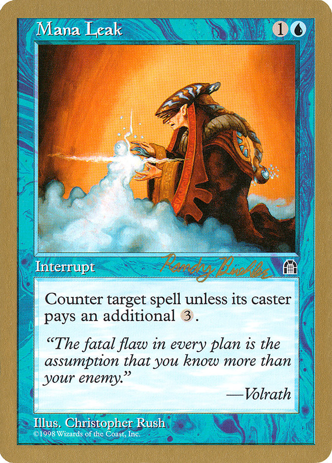 Mana Leak (Randy Buehler) [World Championship Decks 1998] | Webway Games