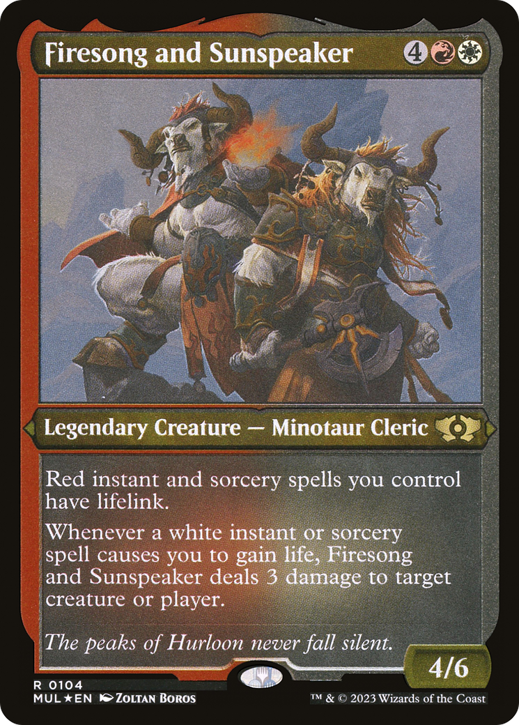 Firesong and Sunspeaker (Foil Etched) [Multiverse Legends] | Webway Games