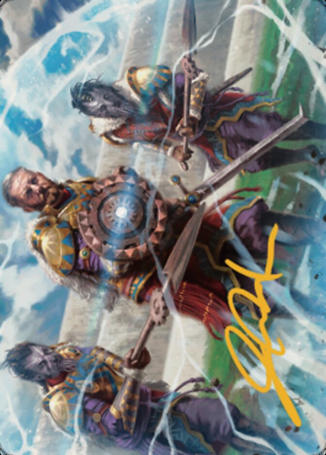 Argivian Phalanx Art Card (Gold-Stamped Signature) [Dominaria United Art Series] | Webway Games