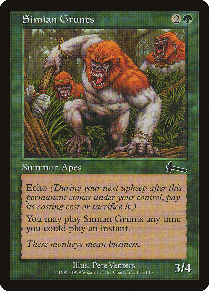 Simian Grunts [Urza's Legacy] | Webway Games