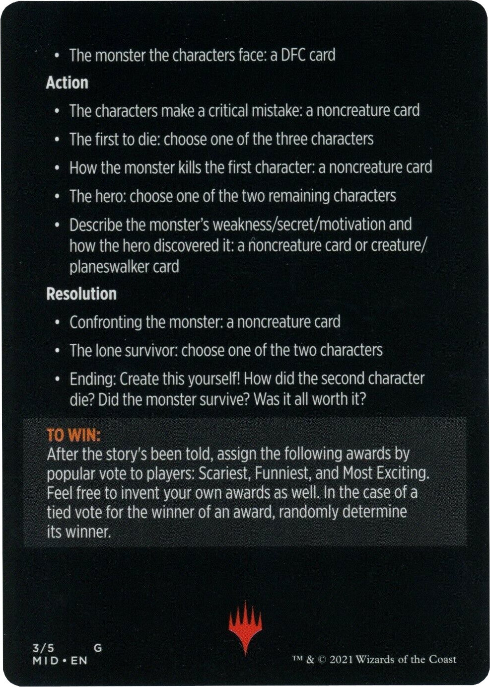 Into the Story: Horror Edition (Magic Minigame) [Innistrad: Midnight Hunt Minigame] | Webway Games