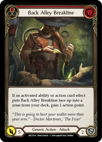 Back Alley Breakline (Red) [ARC176-C] 1st Edition Rainbow Foil