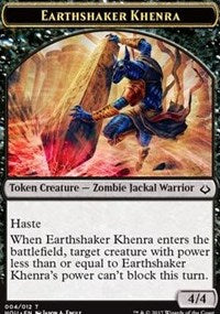Earthshaker Khenra // Zombie Double-sided Token [Hour of Devastation Tokens] | Webway Games
