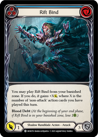 Rift Bind (Blue) (Rainbow Foil) [MON176-RF] 1st Edition Rainbow Foil