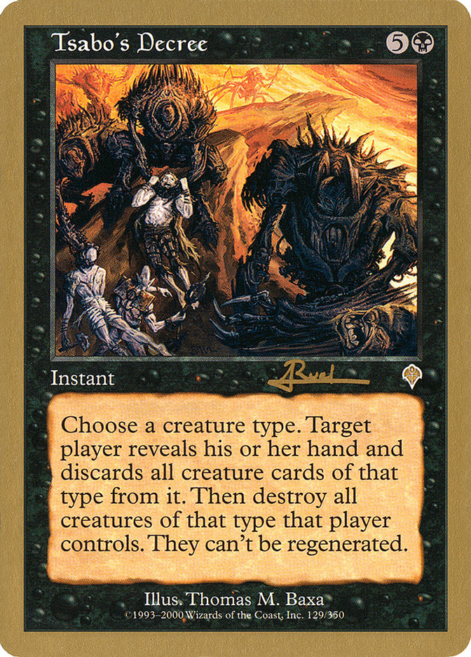 Tsabo's Decree (Antoine Ruel) [World Championship Decks 2001] | Webway Games