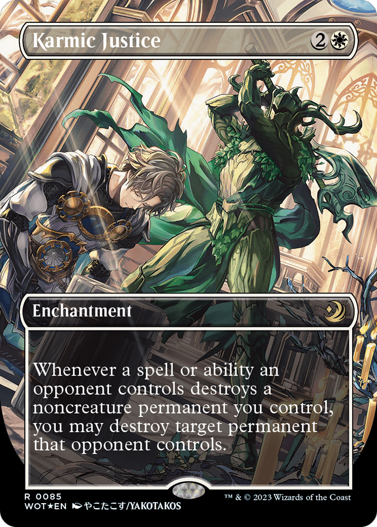 Karmic Justice (Anime Borderless) (Confetti Foil) [Wilds of Eldraine: Enchanting Tales] | Webway Games