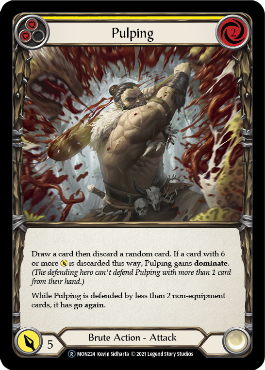 Pulping (Yellow) (Rainbow Foil) [U-MON224-RF] Unlimited Rainbow Foil | Webway Games