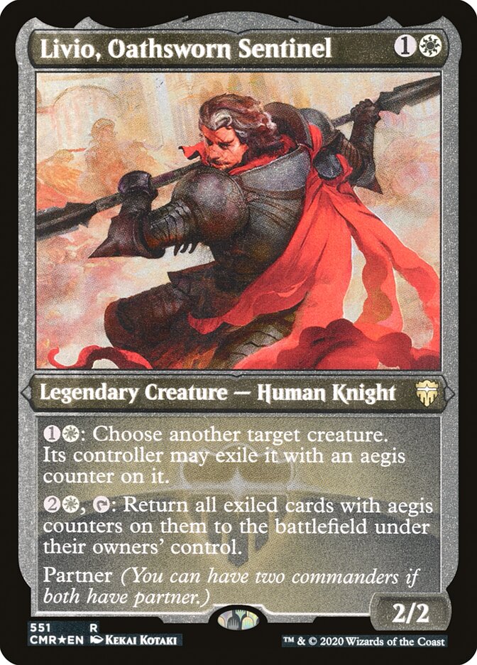 Livio, Oathsworn Sentinel [Commander Legends Etched] | Webway Games