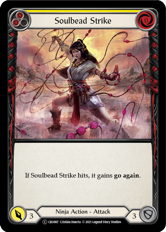 Soulbead Strike (Yellow) (Rainbow Foil) [CRU067-RF] Unlimited Rainbow Foil | Webway Games