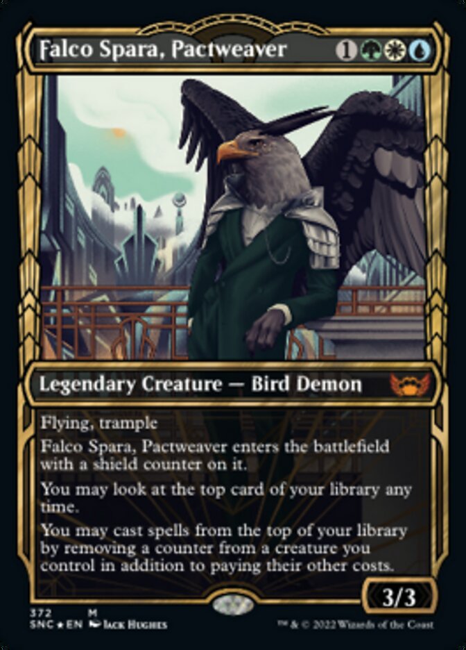 Falco Spara, Pactweaver (Showcase Golden Age Gilded Foil) [Streets of New Capenna] | Webway Games