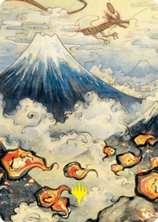 Mountain Art Card (Gold-Stamped Signature) [Kamigawa: Neon Dynasty Art Series] | Webway Games