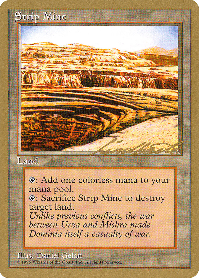 Strip Mine (Leon Lindback) [Pro Tour Collector Set] | Webway Games
