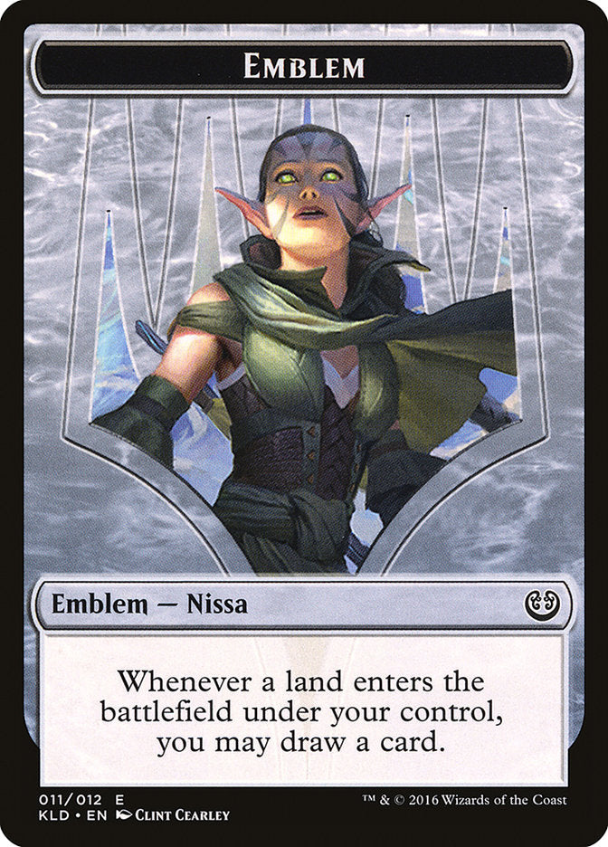Nissa, Vital Force Emblem [Kaladesh Tokens] | Webway Games