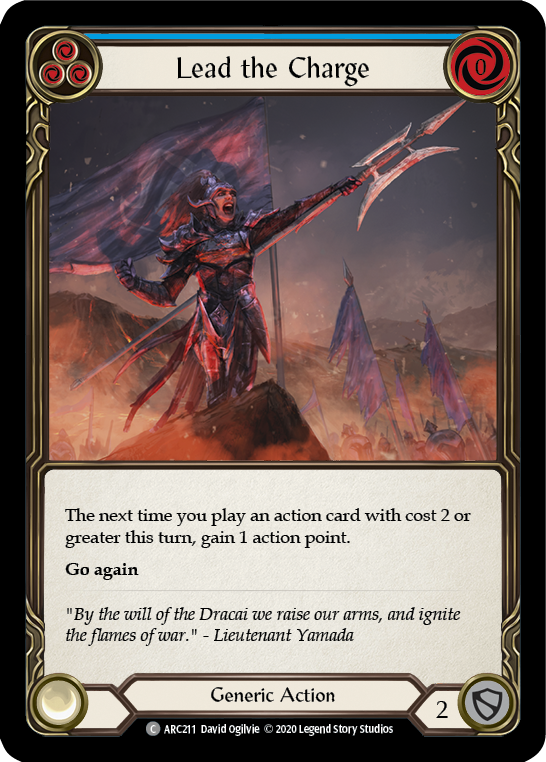 Lead the Charge (Blue) [ARC211] Unlimited Rainbow Foil | Webway Games
