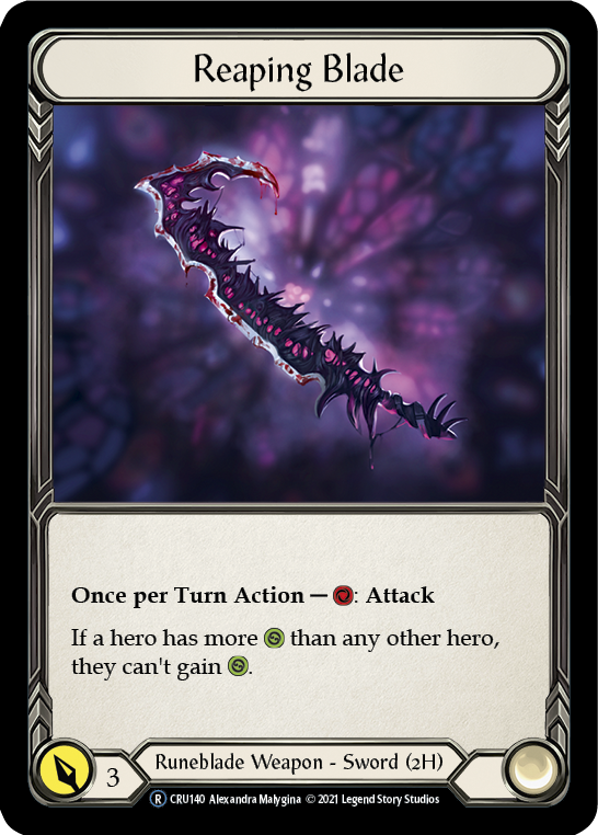 Reaping Blade (Rainbow Foil) [CRU140-RF] Unlimited Rainbow Foil | Webway Games