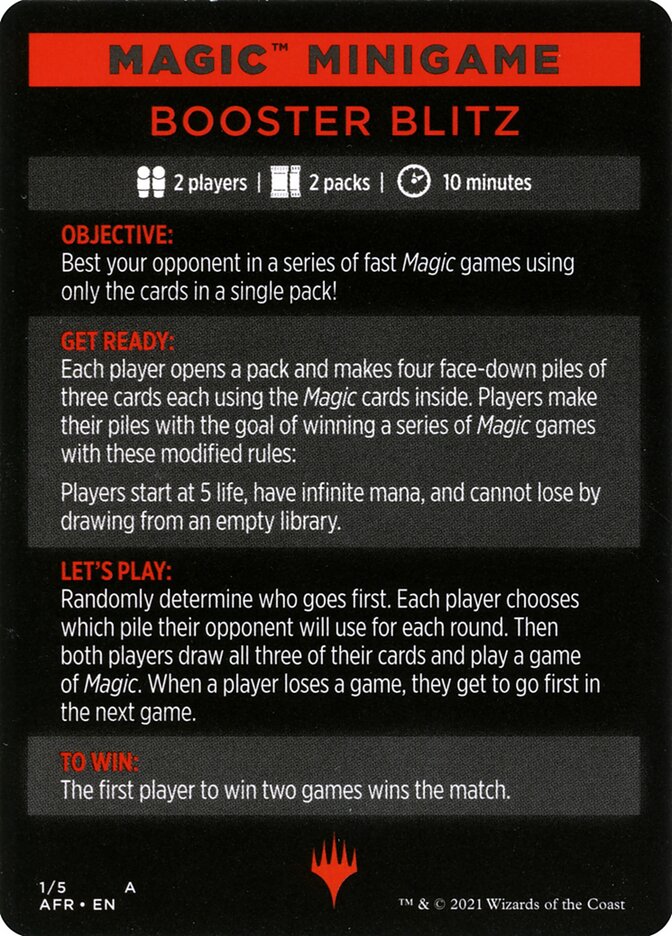 Booster Blitz (Magic Minigame) [Innistrad: Midnight Hunt Minigame] | Webway Games