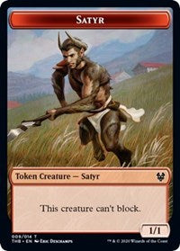 Satyr // Gold Double-sided Token [Theros Beyond Death Tokens] | Webway Games