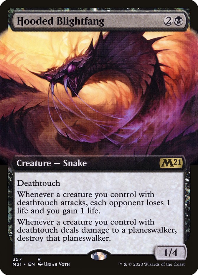 Hooded Blightfang (Extended Art) [Core Set 2021] | Webway Games