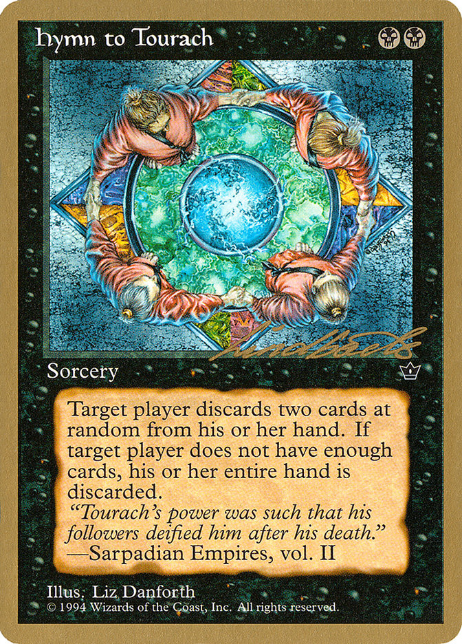 Hymn to Tourach (Circle) (Leon Lindback) [Pro Tour Collector Set] | Webway Games