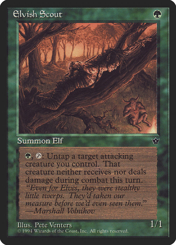Elvish Scout (Pete Venters) [Fallen Empires] | Webway Games
