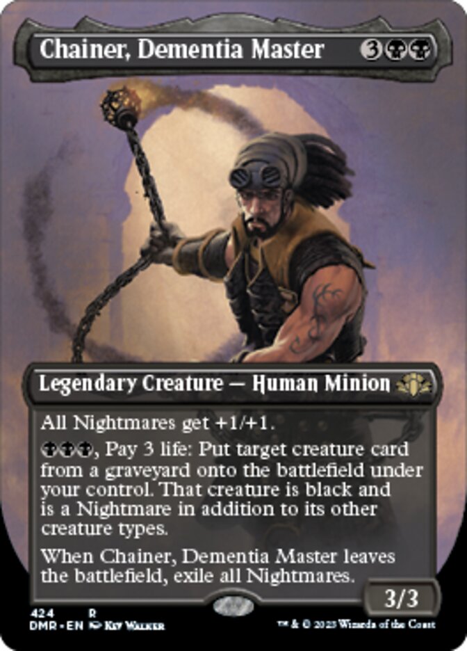Chainer, Dementia Master (Borderless Alternate Art) [Dominaria Remastered] | Webway Games