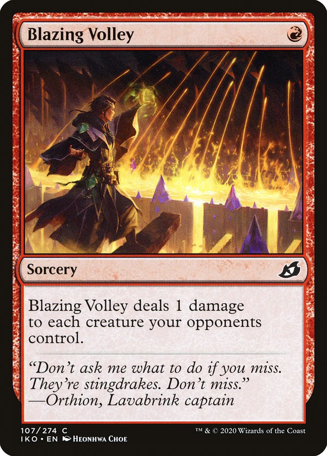 Blazing Volley [Ikoria: Lair of Behemoths] | Webway Games