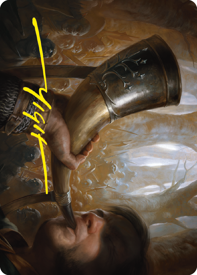 Horn of Gondor Art Card (Gold-Stamped Signature) [The Lord of the Rings: Tales of Middle-earth Art Series] | Webway Games