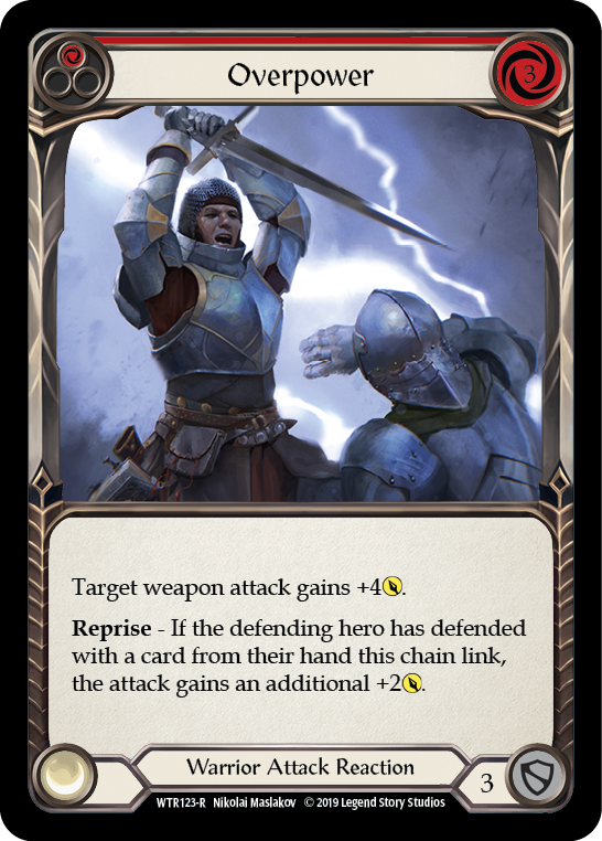 Overpower (Red) [WTR123-R] Alpha Print Rainbow Foil | Webway Games
