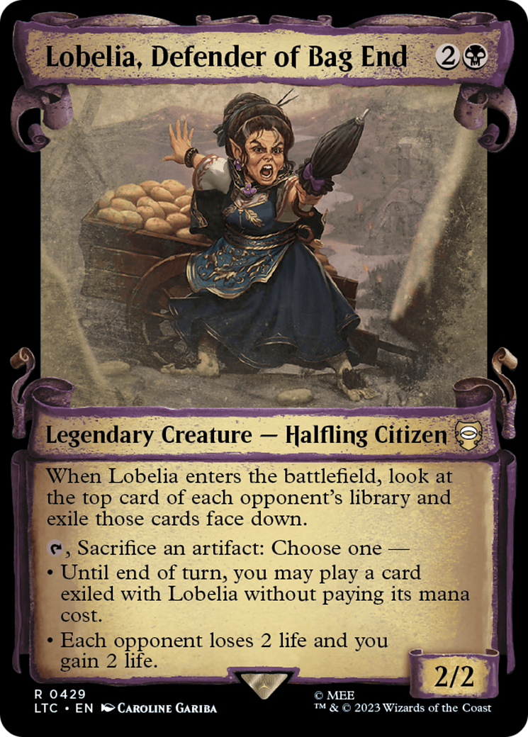 Lobelia, Defender of Bag End [The Lord of the Rings: Tales of Middle-Earth Commander Showcase Scrolls] | Webway Games